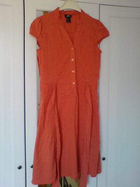 Orange-rotes Blusenkleid von H&M Größe XS