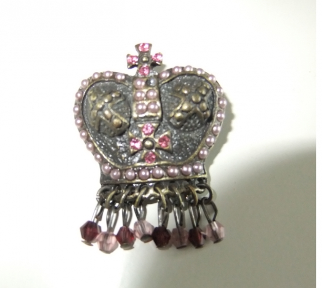 Seltene Brosche Gothic Vintage Royal Steampunk