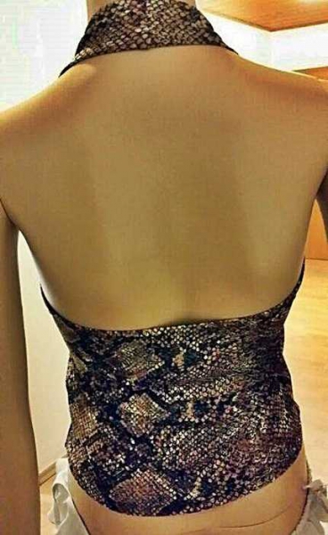 Wunderschöne Edel Top mit Schlangenmuster und Streisssteichen / PSSSY/ Les Possedes