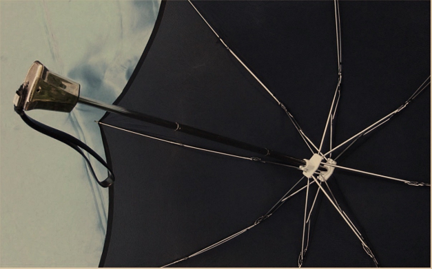 Herren-Regenschirm von Kobold - schwarz - ca. 86 cm Durchmesser