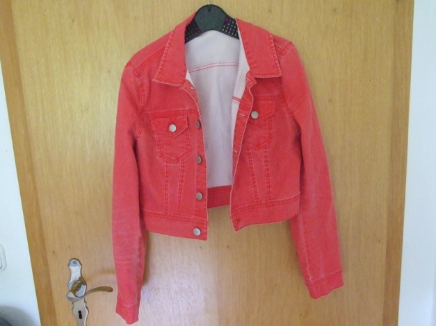 rote Jeansjacke H&M