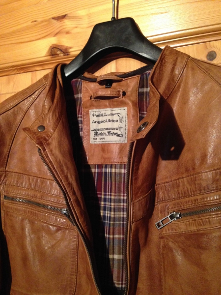 Braune Herren Lederjacke Marke Angelo Litrico Gr. 52/54