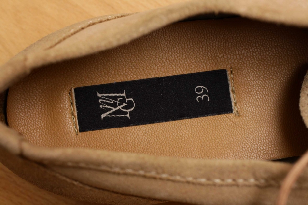 Mango Schnürschuhe Lederschuhe beige neu