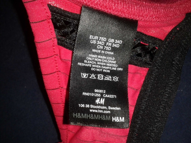 Roter BH von H&M, 75D / H&M