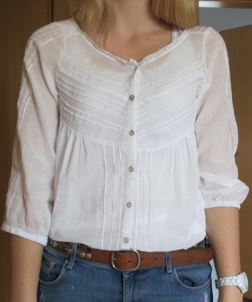 Bluse Zara TRF weiß Spitze Hipster Blogger Vintage 