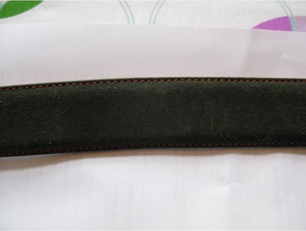 Velourleder / Wildleder Gürtel von Saddler, grün, Gr. 85, wie neu