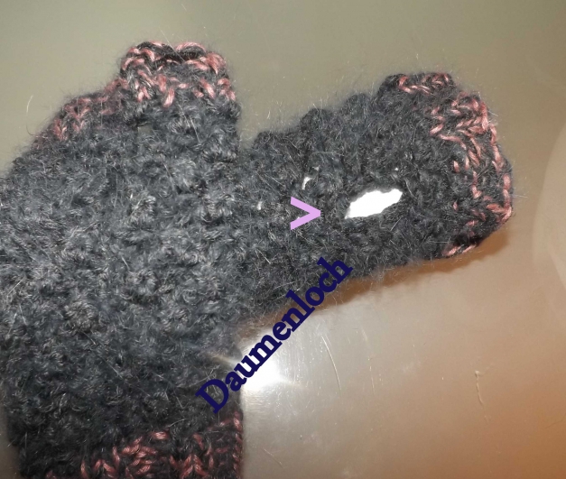 Stulpen & Tube, loser Schal gestrickt rosenholz rauchblau