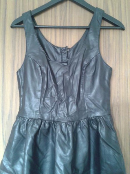 lederimitat kleid neu und ungetragen
