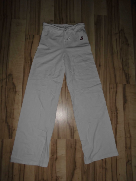 Schlichte weiße Stretch-Sporthose