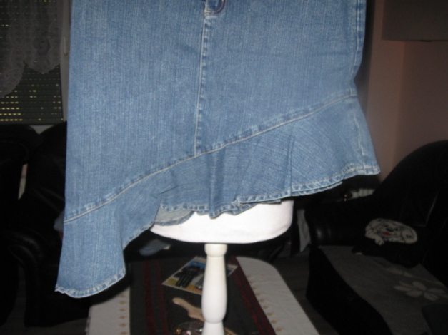 *** Asymmetrisch ~ Rüschen ~ Jeans ~ Rock *** 