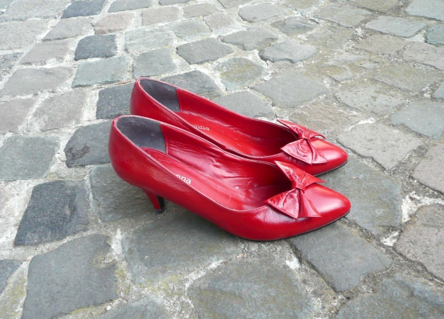 Madonna 80er Vintage Pumps in kirschrot Gr. 37