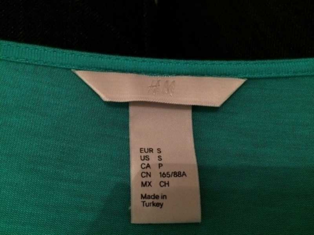 türkises Oberteil Wasserfallausschnitt /H&M