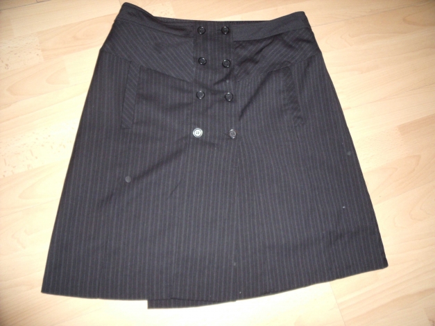 schwarzer nadelstreifen Rock, Business