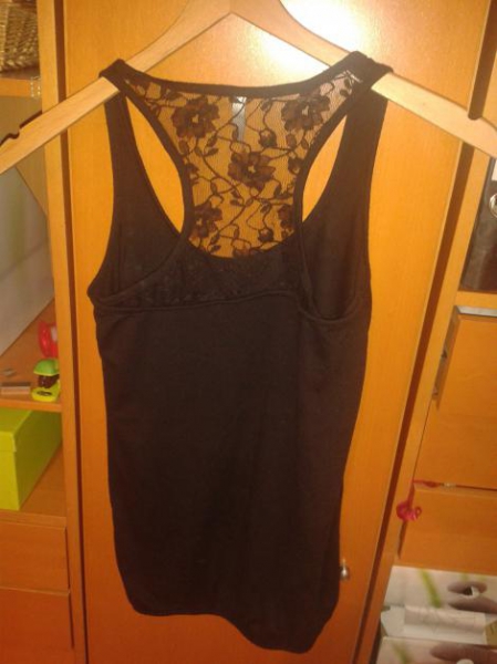 Top schwarz amisu spitze xs