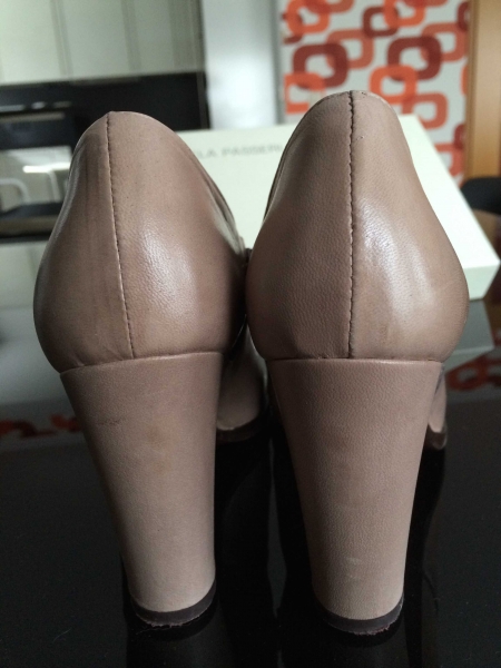 Nappa-Leder Schuhe Taupe