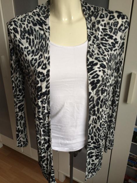 Cardigan mit leoprint