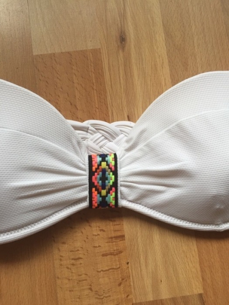 Bikini weiß Azteken Aztec trägerlos Hippie Festival