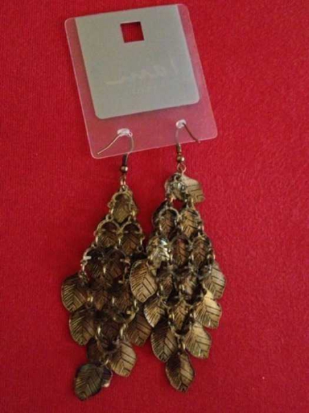 NEU Ohrringe Gold Silber Blätter i am