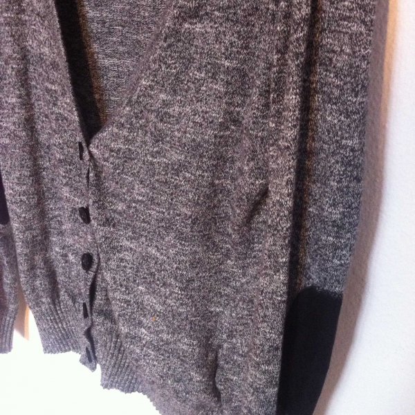 Grauer Cardigan Elbow Patches Flicken / H&M 
