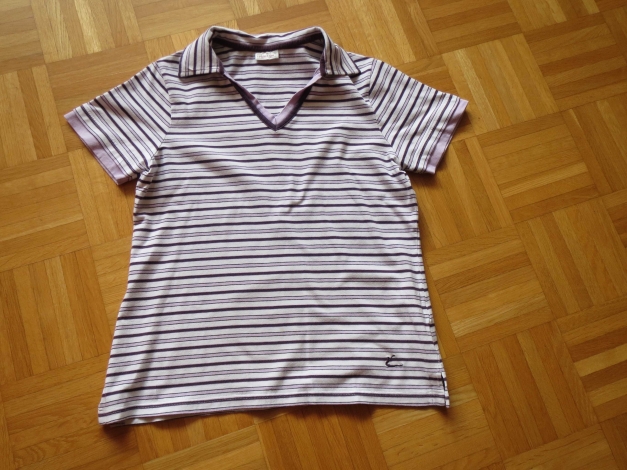 Shirt/Poloshirt,gestreift,V-Ausschnitt