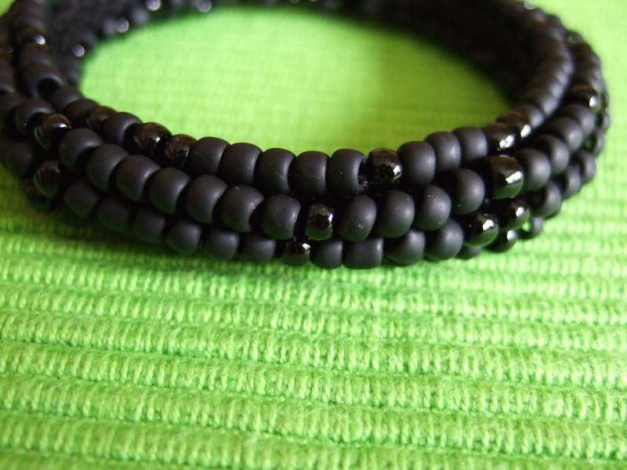 Edles schwarzes Armband - matt/glänzend