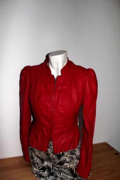 Roter Lederblazer von Orsay