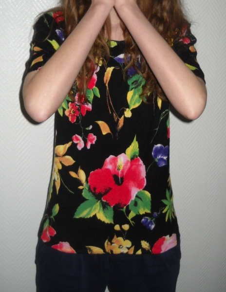Imagini Blumen Shirt Tunika Strick Pulli Pullover 34 XS 36 S 38 Oversized Vintage Rosen Romantik