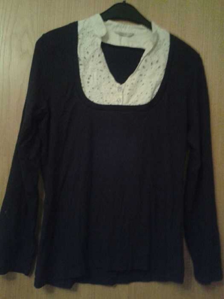 Blusen Shirt schwarz weiß