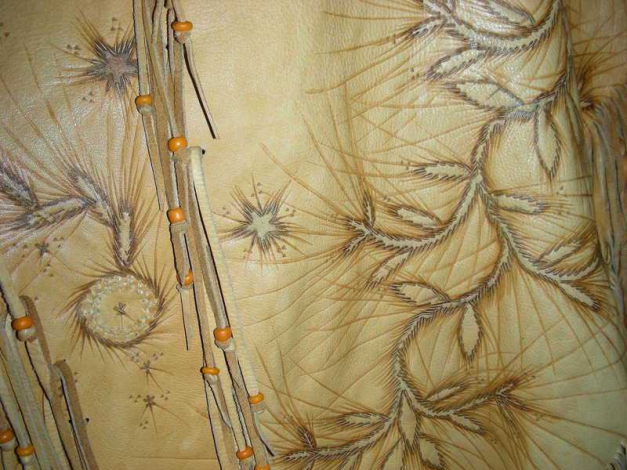 Original Indianer Echtleder Cape Kleid