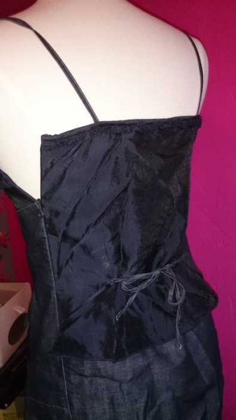 Original Girbaud Kleid Jeans Leinen Rüschen Sommer