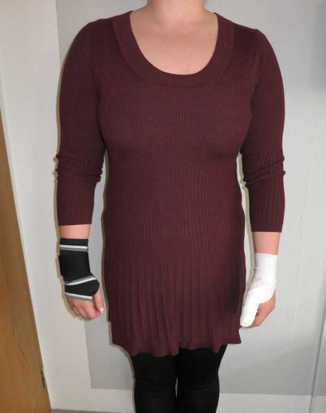 Weinrotes Wollkleid Größe L