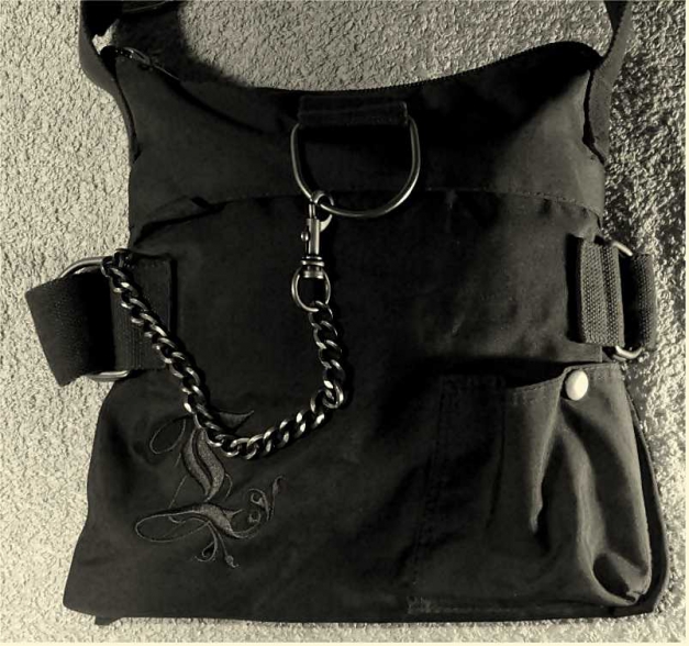 Damen-Umhänge-Tasche schwarz 