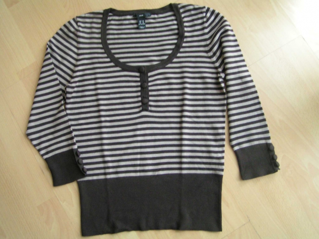 Traumhafter H&M Strickpullover Schoko Braun Beige Gr.40 Neu 