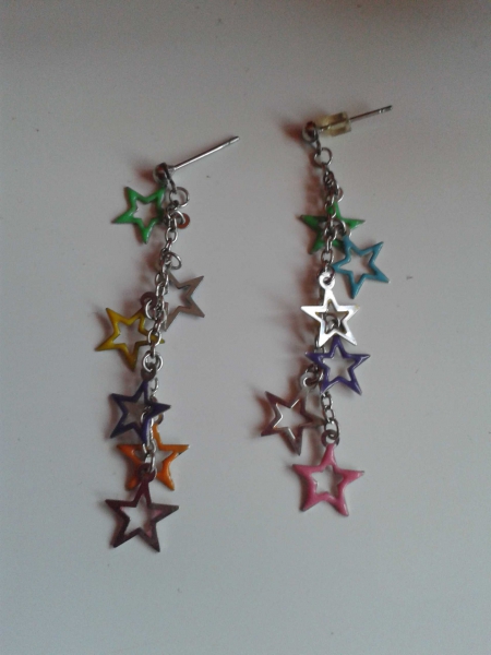 Bunte Stern Ohrringe