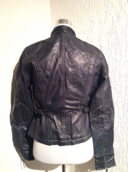 Oakwood Lederjacke Bikerstyle 100% Original Ziegennappaleder 