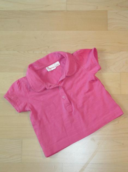 Baby T-Shirt pink Kragen Gr.62/68 Mädchen