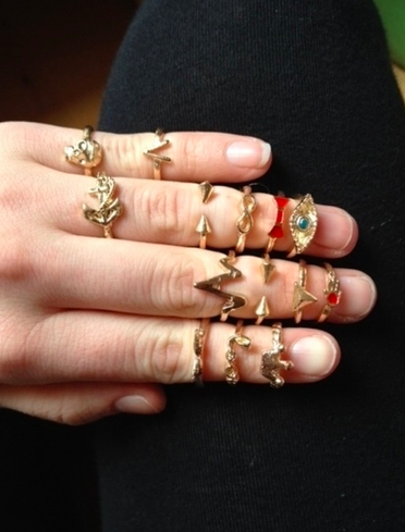 goldene Ringe (Fingerspitzenringe)