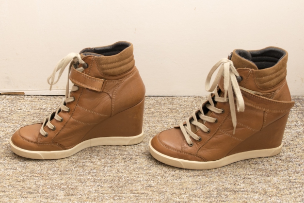 Cognac-braune Buffalo Wedges