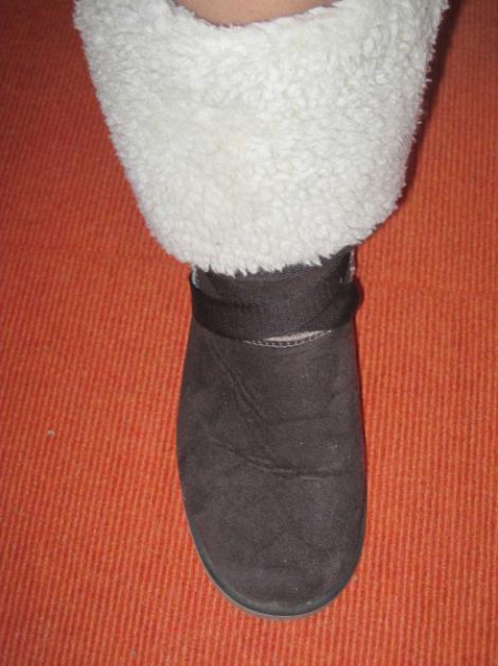 schöne braune Winter Boots mit Fellfutter, variable Höhe /Stiefel