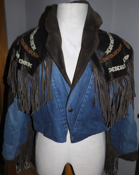 Jeansjacke / Kurzjacke im Western - Cowboystil