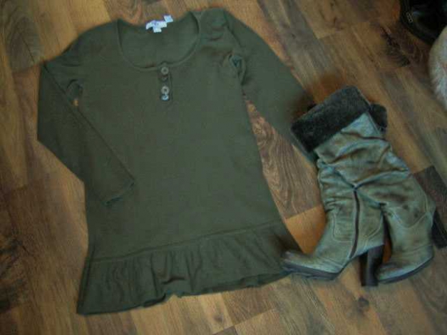 Strick Tunika mit Rüschen Baumwolle #b.p.c