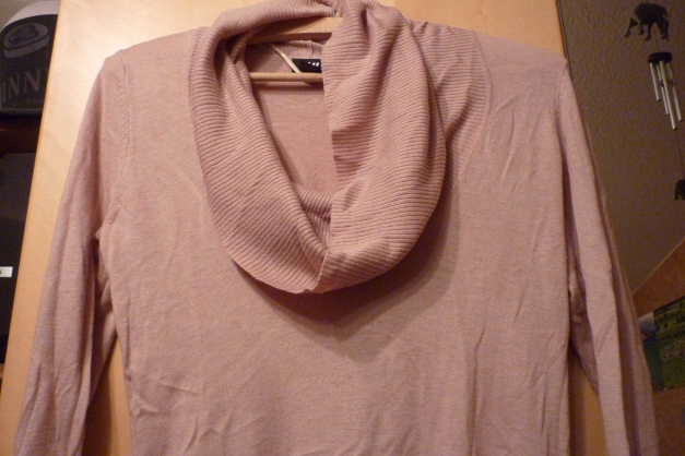 Rosa Long-Pullover / Strickkleid von H&M