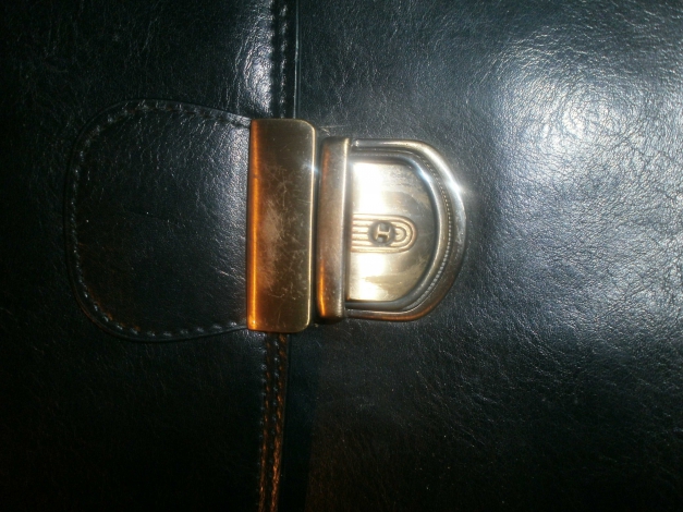 Schwarze Vintage Aktentasche