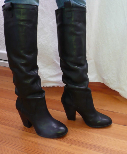 Vince Camuto Slouch Echt Lederstiefel schwarz Gr.37