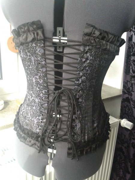 Korsett Mieder Brokat Gothic Vampir viktorianisch WGT