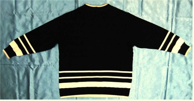 Erica Rössler Damen-Pullover - Größe 44 - Dunkelblau mit Muster