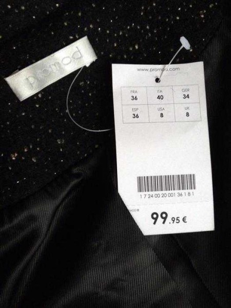 Mantel Glitzer schwarz Promod