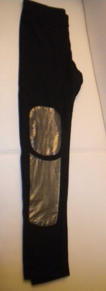 Leggings mit Ledereinsätzen Boho Blogger