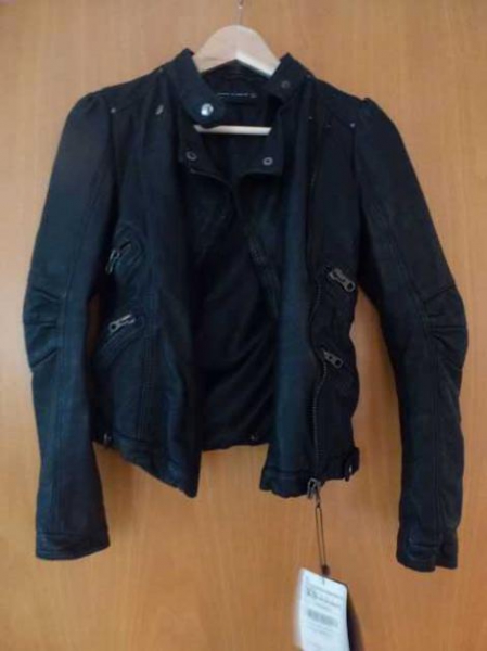 NEU Echte schwarze Lammlederjacke von Zara NEU