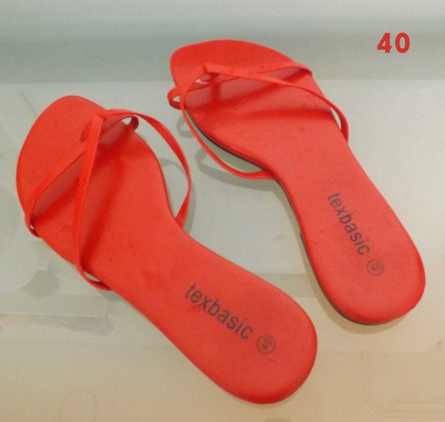 Sandalen 40  Zehentrenner Infradito rot 